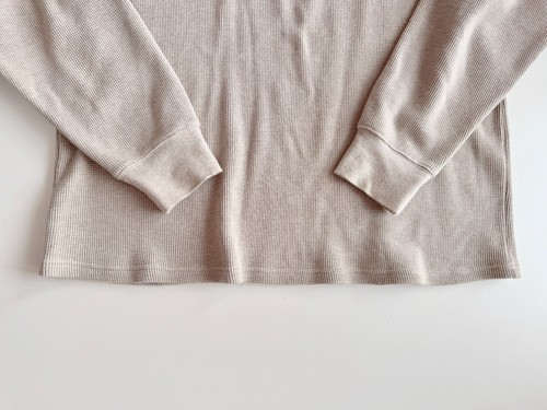 Top Aritzia WILFRED FREE Loft Algodón Topo Tejido Gofre Gran Tamaño 1/4 Cremallera, Talla M - Imagen 8 de 15