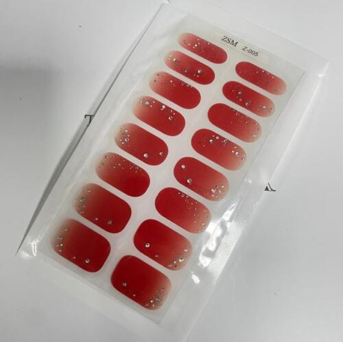 16-Tip Semi-Cured Gel Nail Stickers Fashionable Nail Art Decals DIY Manicure - Picture 5 of 20