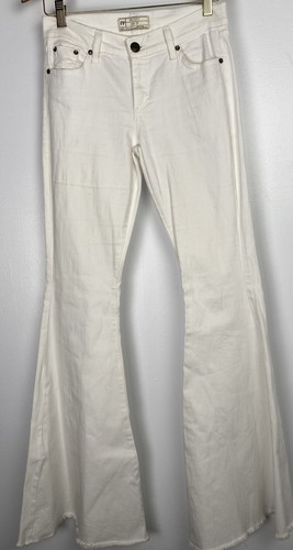 Free People Size 27 White Bell Bottoms Wide Flare