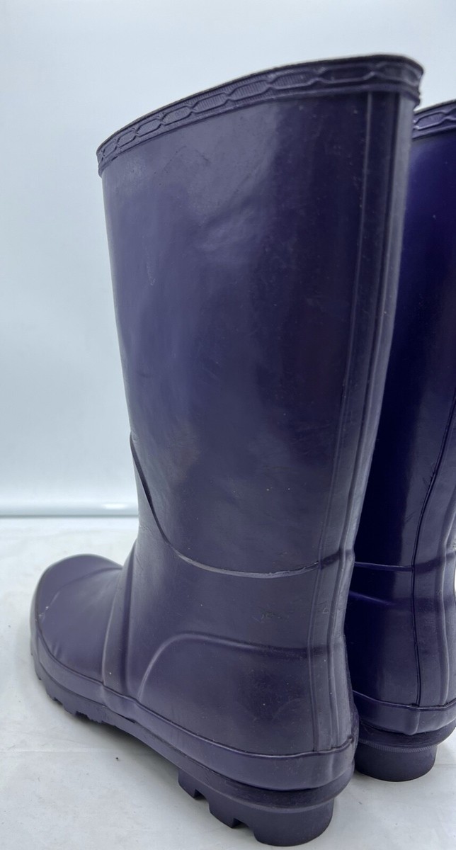 73 Harper Canyon 5145 Rubber Slip on Purple Waterproof Rain Boots Teens Size 1M