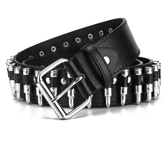 Gothic Hollow Black Bullet Y2K Belt | eBay