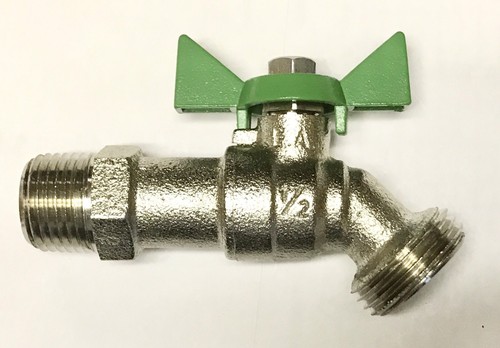 1/2" MIP x 3/4" GHT Lead Free Brass Garden Hose Bibb Ball Valve Quarter Turn - Picture 9 of 9