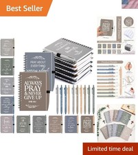 Bulk Christian Gift Set: 30 Spiral Notebooks Pens for Encouragement Prayer