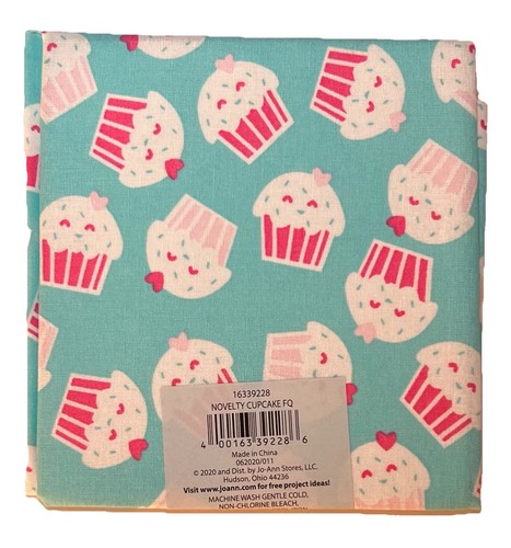 Fabric Quarter Cotton Quilting Pink Piggies Cupcake Unicorn 18”x21” 4pc Lot NEW - Picture 5 of 5