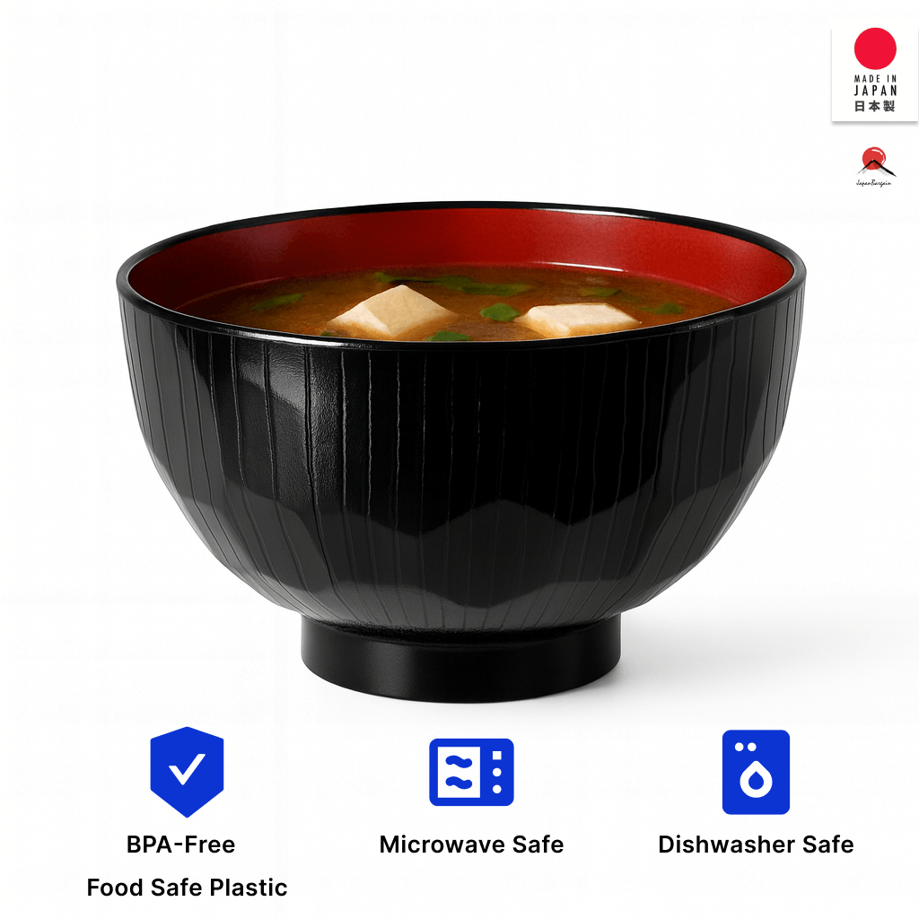 2 Pack Plastic Rice Bowl for Ramen 11 oz Dishwasher Safe Made in