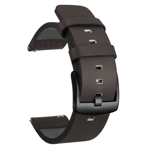 Bracelet De Montre Connectée En Cuir Véritable 20/22mm Avec Système De Libératio - Zdjęcie 15 z 37