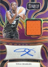 2025 WNBA Tina Charles Connecticut Sun Patch Auto /99 #AM-TC