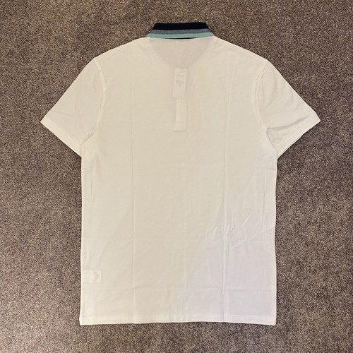 Polo Express Para Hombre Punta Perfecta Pima Algodón Piqué Blanco Talla M Alto - Nuevo con Etiquetas $64 - Imagen 9 de 16