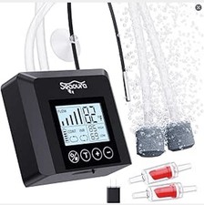 SEAOURA Rechargeable Aquarium Air Pump with Digital Aquarium Thermometer