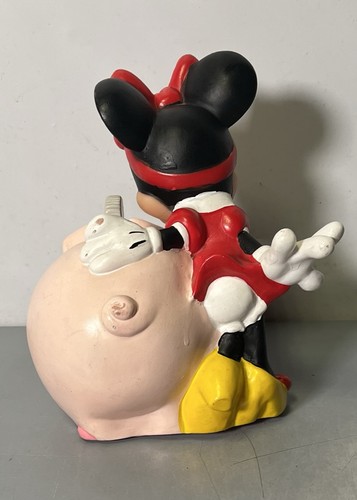 Vintage - Minnie Mouse Disney kleines Sparschwein 6,5 Zoll hoch gebrauchte Schrammen - Bild 4 von 6