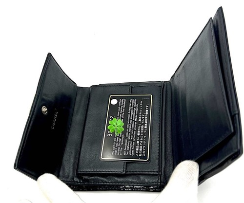 CHANEL Black Patent Leather Chocoholic Three Fold Wallet Compact with Chain Bag - Picture 3 of 16