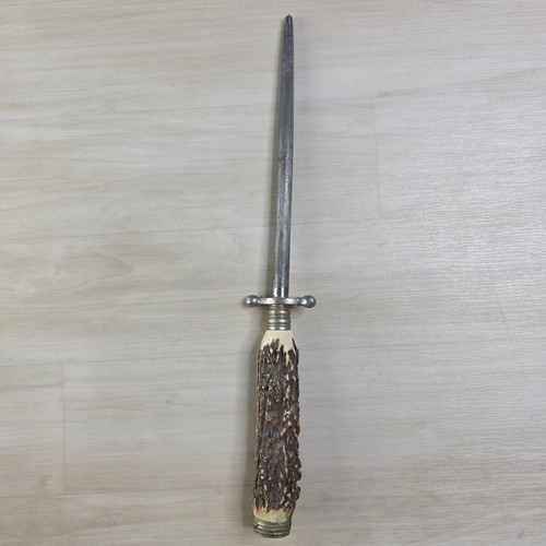 Ancien aiguiseur de couteaux cerf/bois Solingen Allemagne