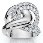 2Ct Interlocked Brittany Diamond Ring 10k Gold Lab Grown Right Hand Band