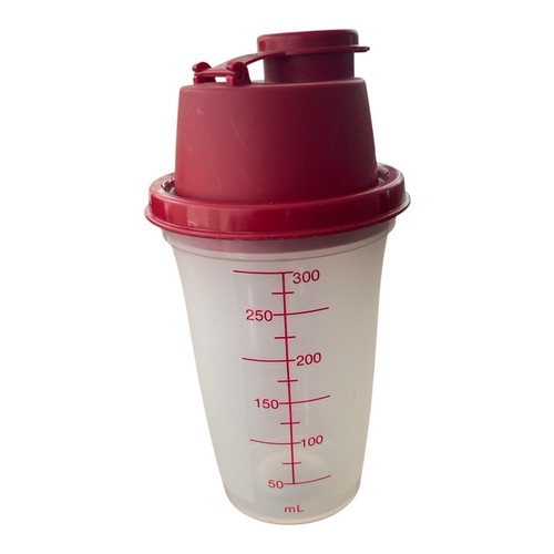 Tupperware 1900 Mini Quick Shake 10 oz. Mixer Blender Shaker ~ Red Lid 6 - Picture 2 of 3