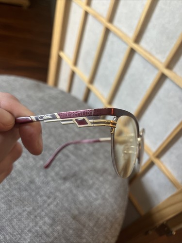 Cazal Eyeglasses FRAMES 1/2 Rim Germany Maroon & Gold MOD4271 COL002 Titanium - Picture 10 of 24