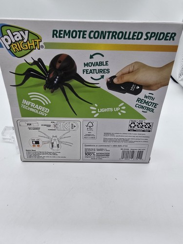 Remote Control Spider Black Widow Lights Up/ Movable Play Right New Scary - Picture 4 of 4