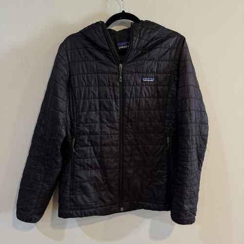 Patagonia Women’s Nano Puff Hoody Jacket Black Size Large