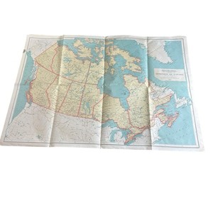 1937 Dominion of Canada Railway Map Dept Mines Resources Vintage Fold Map