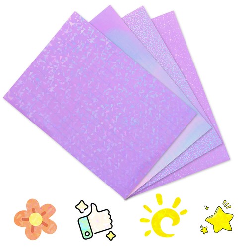 Shiny Holographic Paper Sticker Printable Shiny Sticker Paper for RoRHw - Picture 12 of 12