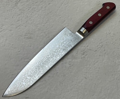 Tsunehisa VG10 33layers Damascus Steel Santoku 180mm Red Pakka Wood Handle 🇯🇵 - Bild 10 von 16