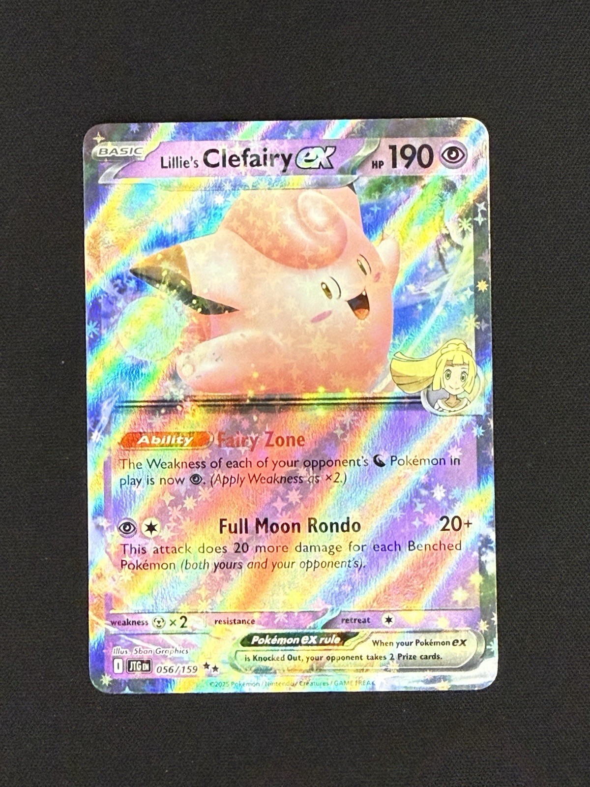Lillie's Clefairy EX 56/159 Double Rare Holo Journey Together Pokémon TCG MINT