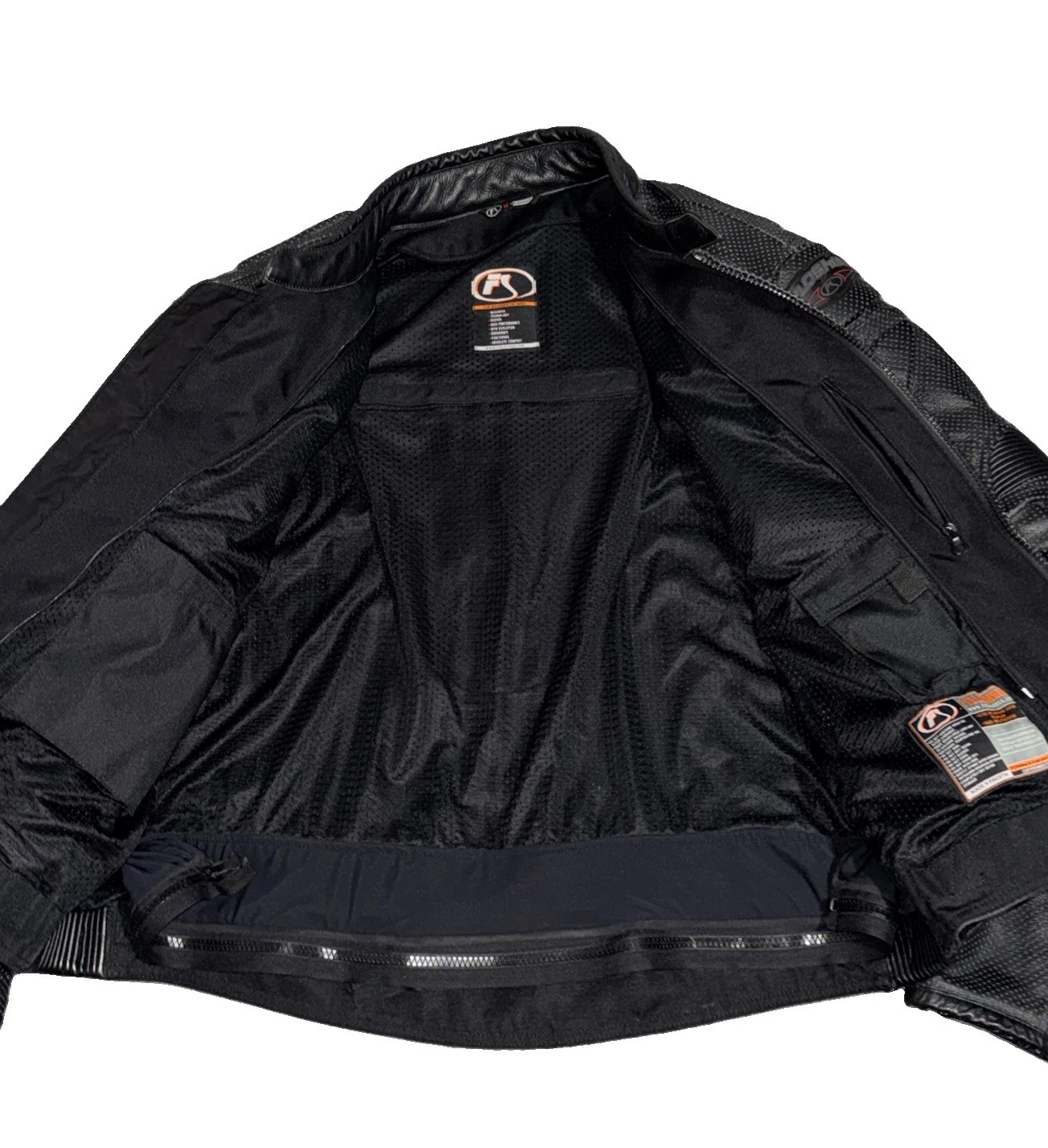 Fieldsheer Mens Perforated Leather Motorcycle Jacket Black Size 52 - product detail image 5