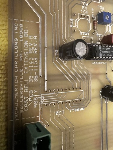 VINTAGE SCHULMERICH 35-1143 cast bell driver extension from Embassy model - Picture 6 of 6