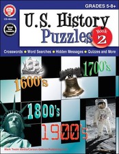 U.S. History Puzzles Book 2, Grades 5-8+, Paperback by Dieterich, Mary (EDT),...
