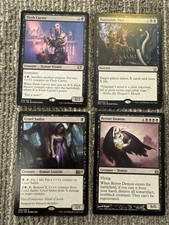 MTG Magic The Gathering Lot 4 Rare Black Cards Flesh Carver Reiver Demon DTK M15