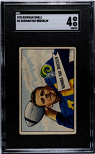 1952 Bowman Small #1 Norman Van Brocklin -- SGC 4 VG EX!!