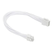 CPU Power Cable 12 Inch 18AWG, 1Pcs CPU 8 Pin Male to 8 Pin Male White