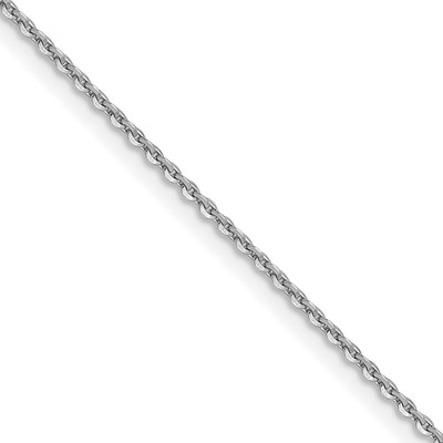10k Weißgold 1,0 mm Diamantschliff Kabel Kette Halskette 16'' 1,35gm