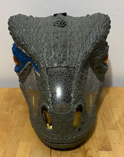 Jurassic World JP Velociraptor Blue Chomp 'n Roar Electronic Mask & Jaws Works