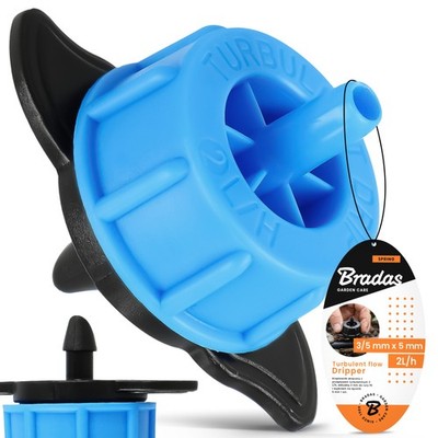 Emiter Tropfer Turbulenz Durchfluss 2L/h 3/5 mm Microbewässerung Endtropfer