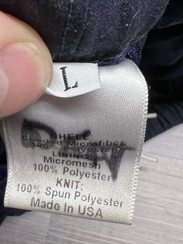 NBA Utah Jazz Basketball Zip Ankle Warm-Up Pants Navy Blue Mesh Lined Size L USA - Picture 11 of 15