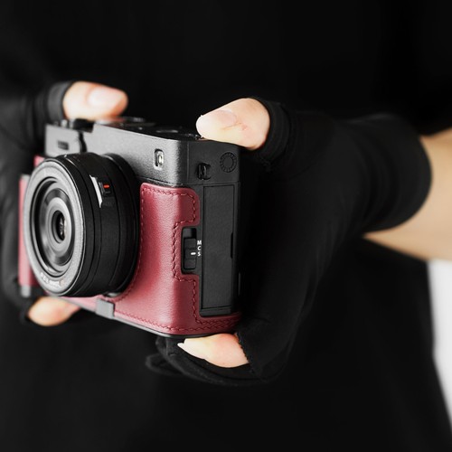 Cam-in Leather Half Case Cover For Fujifilm X-E5 Camera With Hand Grip - Picture 84 of 125