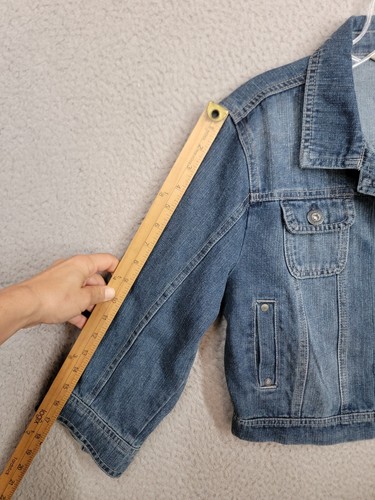Highway Jeans Giacca Denim Cropped Giacca Jeans Grande Roll Tab Maniche - Foto 7 di 9