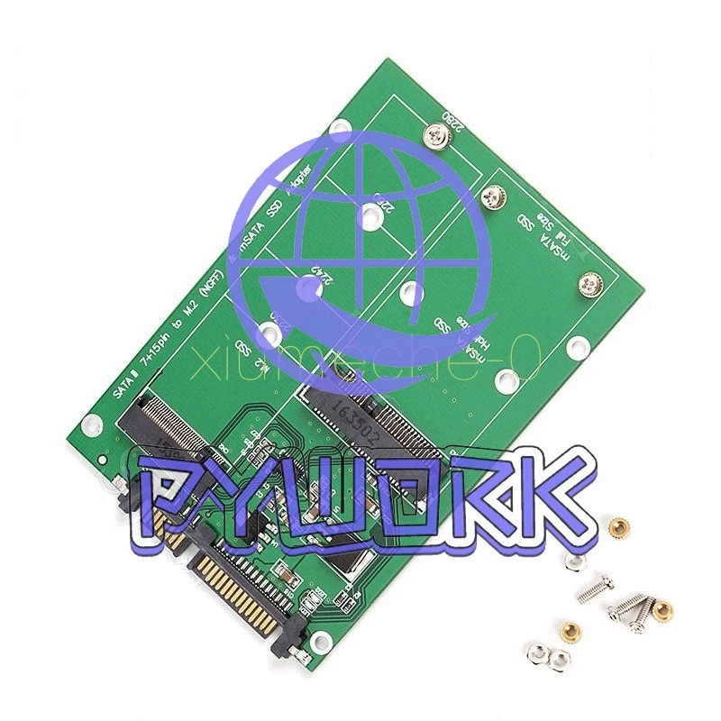 mSATA SSD to SATA M.2 B / B+M KEY NGFF & 2.5" III Board Adapter Converter Card M - Image 4 of 4