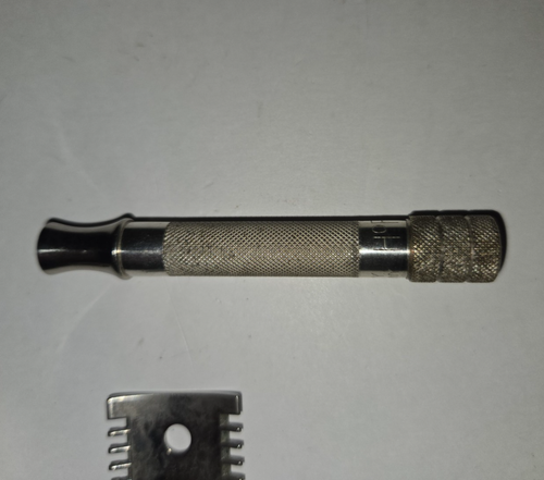Vtg 1930s Hoffritz NY Slant Safety Razor in Case with Blade Holders Germany READ - Picture 22 of 24