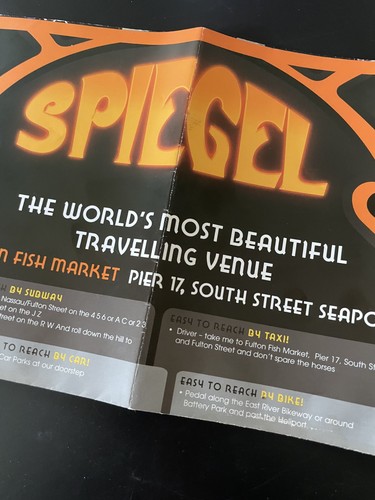 Spiegeltent NYC Fulton Fish Market 2006 Calendar Absinthe Cat Empire 24” x 16” - Picture 1 of 5