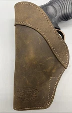 Barsony Brown Leather Holster Revolvers Used For Taurus 357 EUC