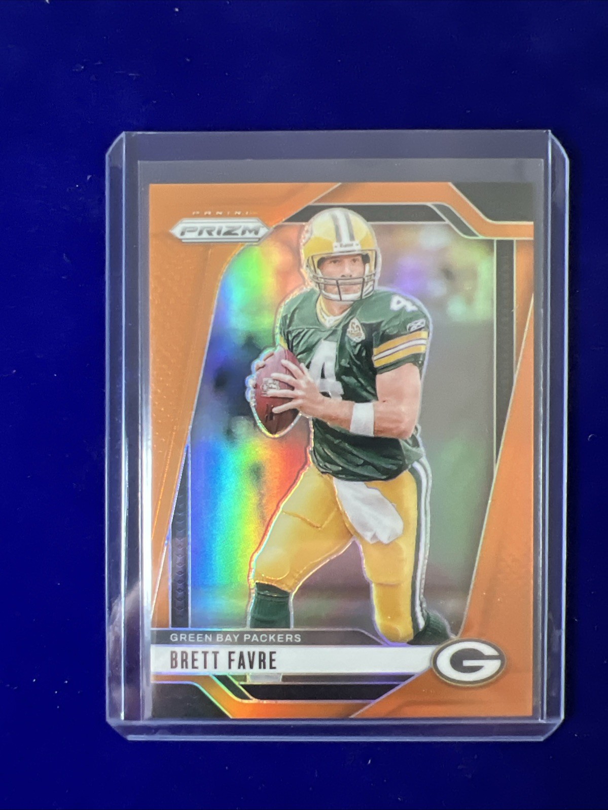 2024 Panini Prizm #110 Brett Favre Orange #/249 Packers