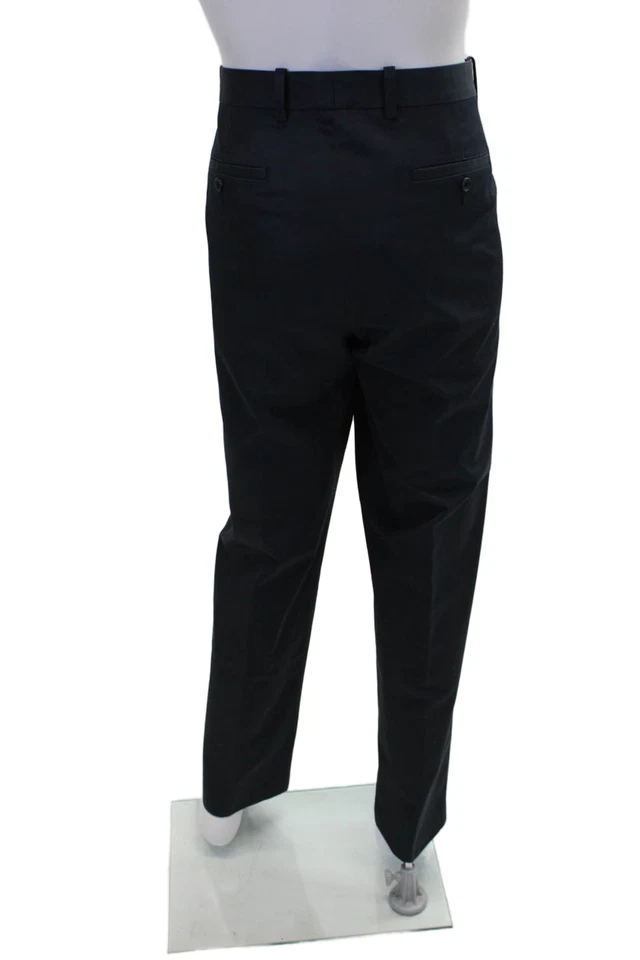 John W. Nordstrom 男式棉平底前拉链正装裤蓝色 36 码 — 第 3/4 张图片