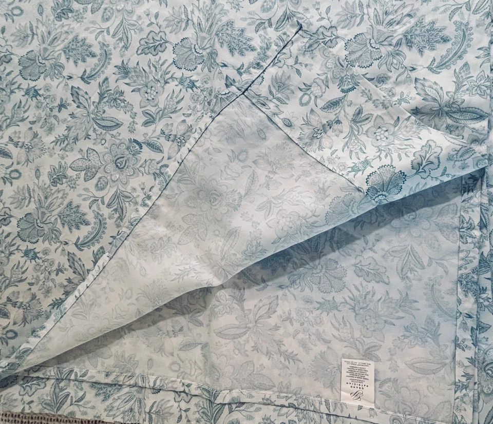 SÁBANA PLANA KING ALGODÓN FLORAL PAISLEY AZUL GRAN PATRICIO Foto 3 de 4