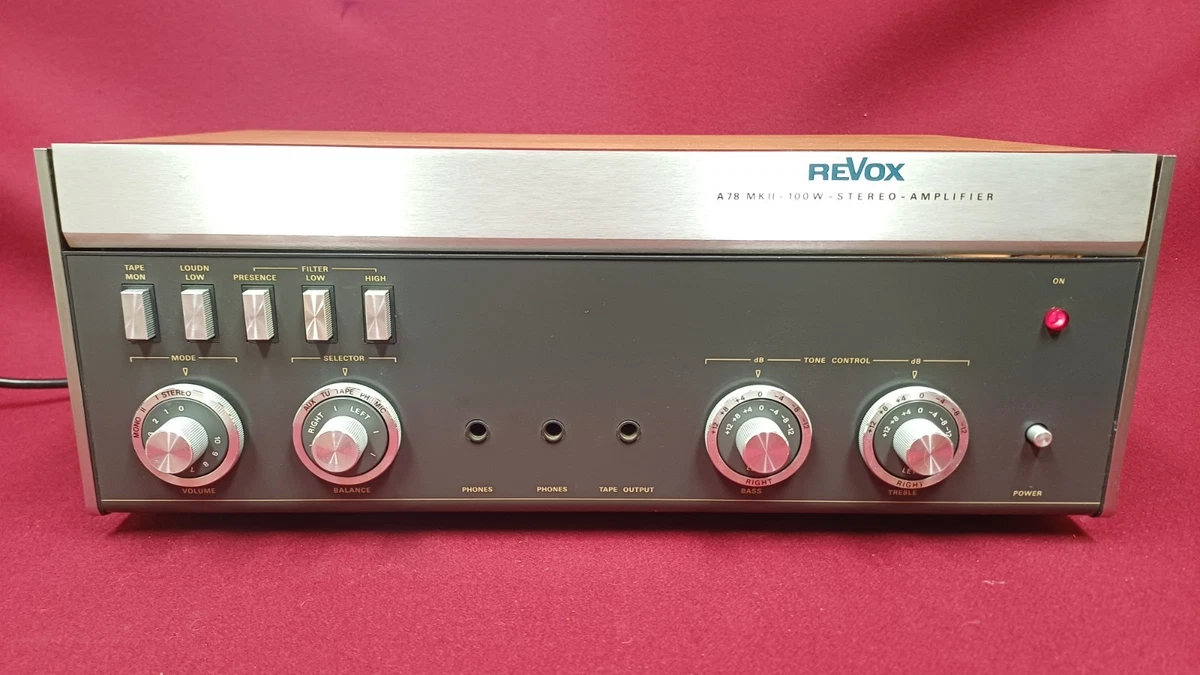 Amplificador estéreo REVOX A78 100W / Recapped Technisch Revised / 1 año de garantía