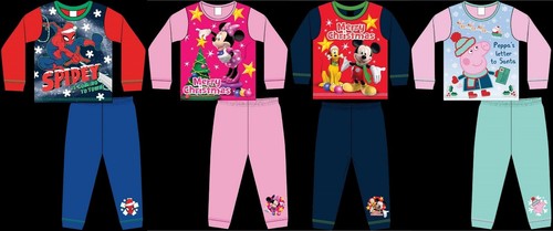 Kids/ Boys/ Girls CHRISTMAS Pyjamas / Xmas CHARACTER PJs Sizes 18 Months-5 Years - Picture 4 of 73