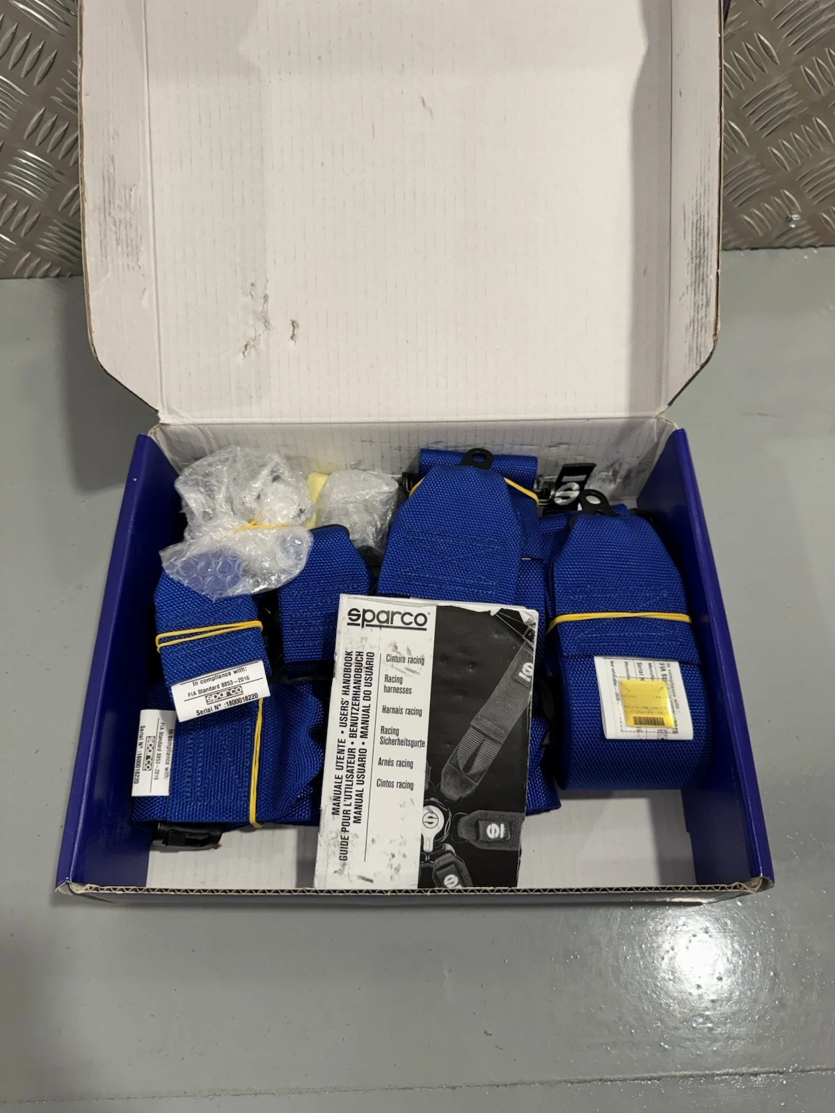 Sparco 6 Point Racing Rally Blue Harness Valid 2026 Brand New 2