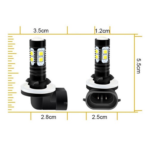 LED Bulbs LED LIGHT BULBS White 12V&55W 2PCS 6000K 881/886/889 Fog Light - Picture 19 of 24