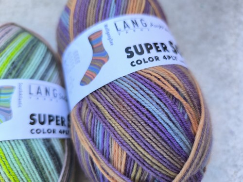 Three skein Lang socks yarns for hand knitting 100 g, Italy - Picture 5 of 8