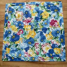 Ralph Lauren Ashlyn Lizbeth EURO Quilted Pillow Cover Shams  Bright Floral HAVE3